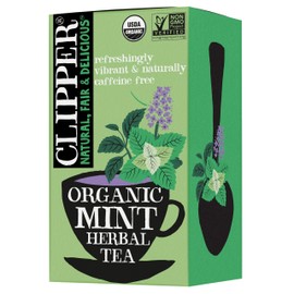 Clipper Tea Mint Herbal Teabags – Caffeine Free, USDA Organic, Great Hot or Iced – Refreshing, Natural, Fair & Delicious – 20 Tea Bags