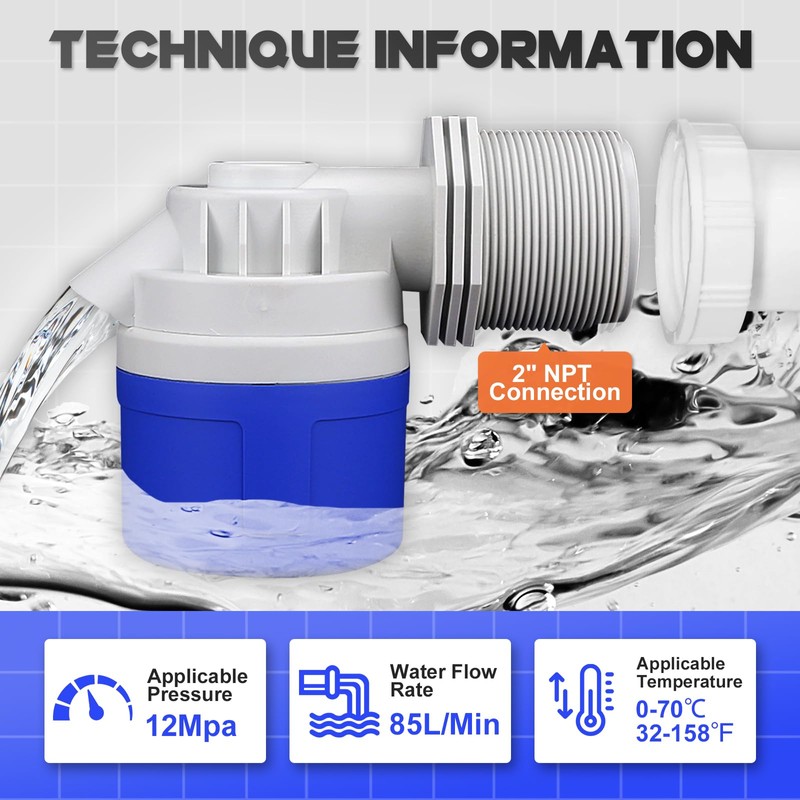 2" Side Inlet Water Float Valve, 2 Inch Big Flow