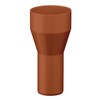 INEFA Reducer Downpipe, PVC DN100/85 Brown Accessories Downpipe Plastic, Connector,