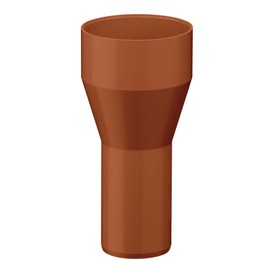 INEFA Reducer Downpipe, PVC DN100/85 Brown Accessories Downpipe Plastic, Connector, Easy Plug-In Installation, Made in Germany