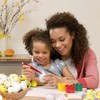 LETSHOLD Pack of 25 Easter Eggs Plastic White 6 cm,