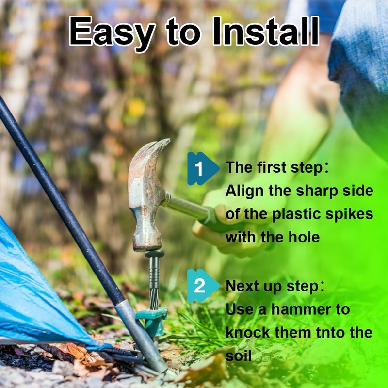 30 Pcs Plastic Spikes 8 Inch Landscape Edging Anchoring Garden