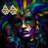 Fleur De Lis Mardi Gras Earrings, Mardi Gras Accessories, Mardi