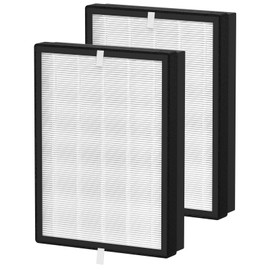 Ganteny TT-AP007 True HEPA Filter Replacement Compatible with TaoTronics TT-AP007 Air Cleaner Purifier, 4-Stage Filtration High-efficiency Activated Carbon, 2-Pack