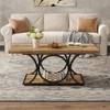 Tribesigns Rectangle Coffee Table, 47.24-inch Rustic Coffee Tables for Living