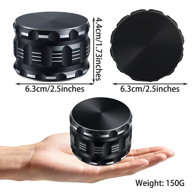 2.5 inch Spice Grinder Mill 3-Piece Hand Crank Crusher Set