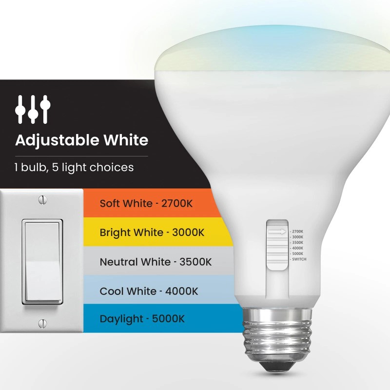 Feit BR30 E26 (Medium) LED Bulb Adjustable White 65 Watt