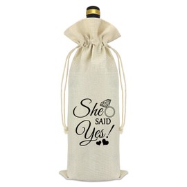 Engagement Gifts for Her Wedding Wine Bag Bridal Shower Gift Bride to Be Gifts Bachelorette Party Favor Future Mrs Gift Anniversary Wedding Gifts for Girlfriends Getting Engaged Gift Wine Bottle Cover