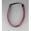 Dark Red thin skinny triple 3-strand faux leather headband hair