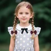 phnydreg Girl Dark Red Hair Bow Accessories 18 Pieces Uniform