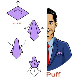 KissTies 5 pañuelos cuadrados de bolsillo sólido para boda + 1 caja de regalo, Azul / Patchwork, Talla única