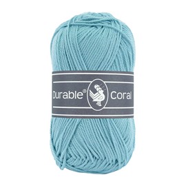 50 g Knitting Yarn, Crochet Yarn, Durable Coral Plain Cotton Yarn, Summer Yarn, 90 Colours, Colour: 342 Light Blue