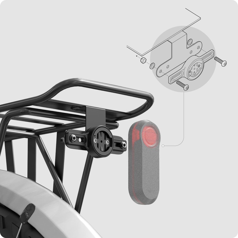 TUSITA Rear Bike Cargo Racks Mount Compatible with Garmin Varia