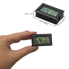 TASOGEN 12 Pack Mini Digital Thermometer Hygrometer Indoor Temperature and Humidity Gauge Meter Monitor Fahrenheit (℉) for Humidor,Greenhouse,Reptile Tank,Home,Jars