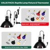 REPTI ZOO Reptile Light Fixture Dimming Thermostat Combo Pack, 8.5