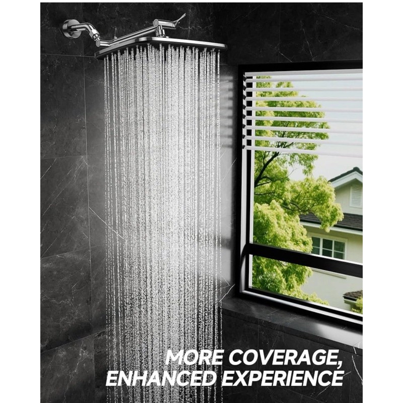 Veken 11.8" Rain Shower Head Rainfall Showerhead with 11" Stainless