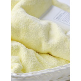 CBJAPAN Carari One Bath Towel, 3x Water Absorbency Microfiber, Yellow, 1 Towel, Quick Dry (Absorbs Water in the Fiber Gaps), Marshmallow Texture, Fluffy, 23.6 x 47.2 inches (60 x 120 cm)