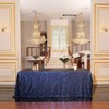 Eternal Beauty Sparkly Rectangle Sequin Tablecloths Wedding Party Banquet (Navy