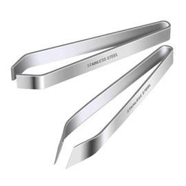 Tang yuan 2-Piece Fish Bone Tweezers, Stainless Steel Bone Tongs, Kitchen Bone Removal and Hair Removal Set, Suitable for Bone Removal and Hair Removal Pliers