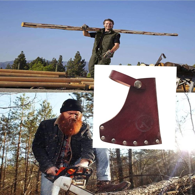 Kyien Leather Hatchet Axe Sheath Protector Tool - Head Cover