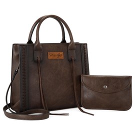 Wrangler Tote Bag for Women Western Purse Top Handle Satchel Purse and Wallet Set 2Pcs Gift WG2-242CF