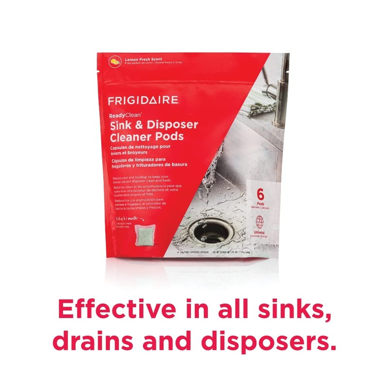Frigidaire ReadyClean Probiotic Sink and Disposer Cleaner 6 Pods, Tablet,