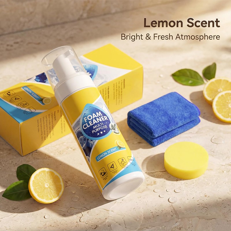 4-in-1 Multi-Enzyme Foam Cleaner, New Foam No-Rinse Cleaner, All-Purpose Deep