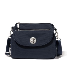 Baggallini Bolso cruzado unisex International Calais para adultos, azul marino francés, talla única de EE. UU, Azul marino (French Navy), Talla unica