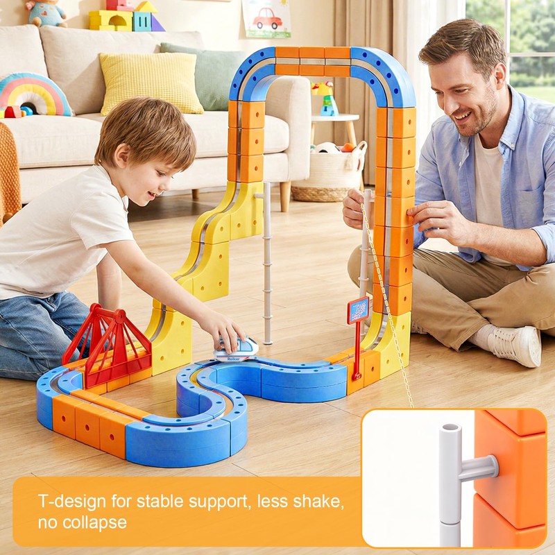 WUPIOS Electric Train Set for Kids 3 4 5 6