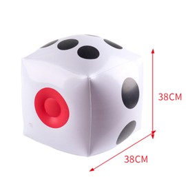 15 Inch Inflatable Jumbo Dice Made of PVC, Fun, Giant Inflatable Cube, Large Inflatable Dice Toy for Pool Party, Indoor and Outdoor Use