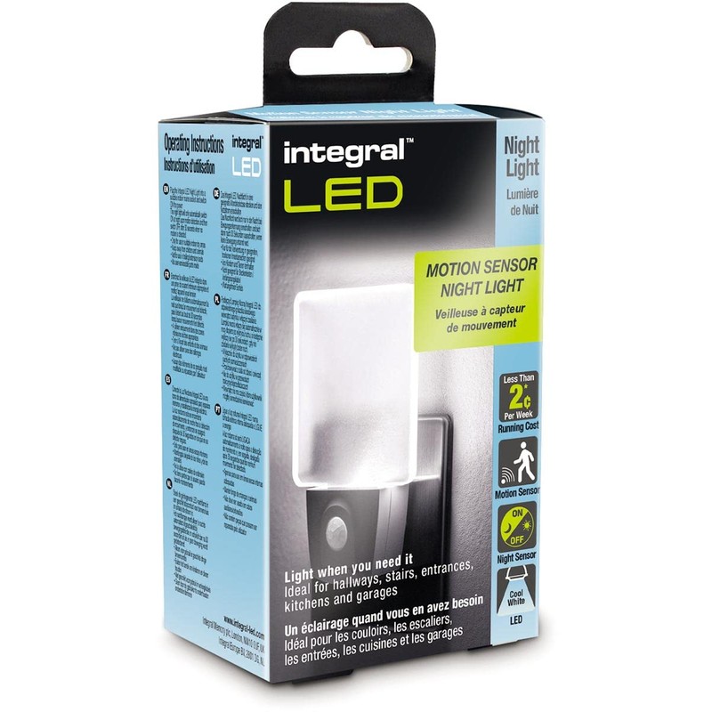 Integral LED Motion Sensor Night Light, Night Light Socket with