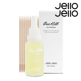 Jello Jello peel-off base gel exclusive one-kill remover + wood stick / 젤로젤로 필오프베이스젤 전용 원킬 리무버+우드스틱