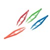 SE 4" Assorted Color Plastic Tweezers (12 Count) - 364PT12