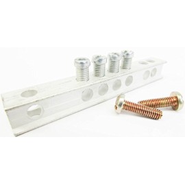 GE TGK4 Ground Bar Kit, Aluminum/Copper Conductor, 4 Terminals, 14 to 4/12 to 10 AWG Conductor