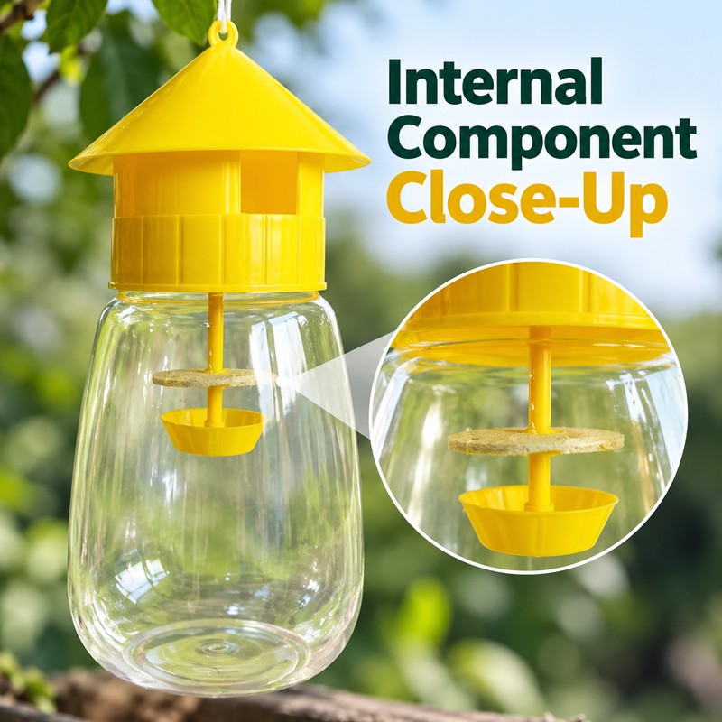 Reusable Fruit Fly Trap for Gardens and Orchards – Yellow