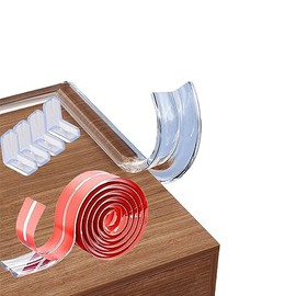 JESWO Esquineros Protectores para Bebe, Protectores de Esquinas para Muebles de Silicona, Tira Protectora de Bordes 3M + 4 Esquinas Para Mesas, Esquinas, Escaleras