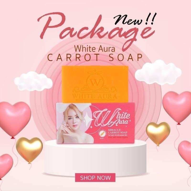 White Sabun White Aura Miracle Carrot Soap 160G Original