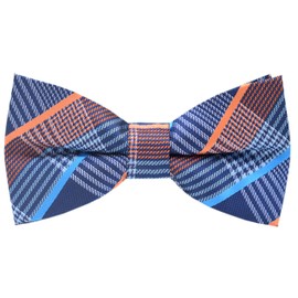 Carahere Men's Bow Ties Pre-Tied Adjustable Fun Pattern Bow Ties for Men Orange Blue