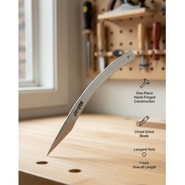 Jayger Handmade Japanese Kiridashi Knife – 12C27 Steel Precision Marking Blade – Left-Handed Chisel Edge – Compact Woodworking, Leathercraft & Artisan Tool