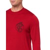 Armani Exchange Men's Snake Graphic Wool Mix Sweater, Chili Pepper,