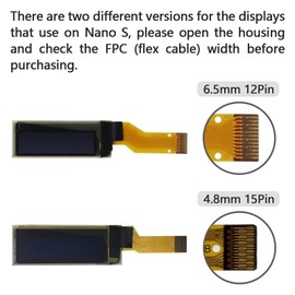 elecsung 1PCS OLED LCD Display Module, 0.91" 4 Wire SPI Serial OLED Screen Driver,128x32 3.3V ~ 4.2V for Ledger Nano S (12Pin Blue Light, 1pcs)