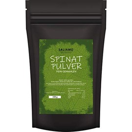 100 g spinach powder for cooking and baking, for green vegetable smoothies, spinach powder ground naturally colours foods such as pasta or dough, baked goods