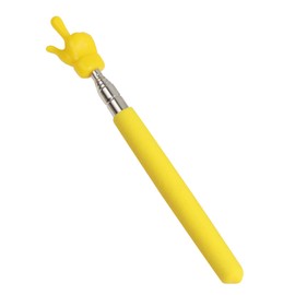 Fingers Telescopic Teachers Pointer,Teaching Pointer Stick for Classroom,Metal Hand Retractable Pointer Extended Length 21.65Inch,Handheld Presenter Whiteboard Pointer (Yellow)