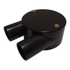 20mm PVC Conduit U Box - Black with Lid and