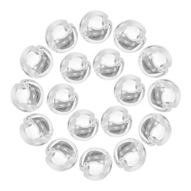 IMIKEYA Beaded Chain Stops 25pcs Clear Blind Shade Bead Chain Stops Crimp Stoppers Ball Chain Cord Connectors Replacement, 19Z1LA790458LZTB