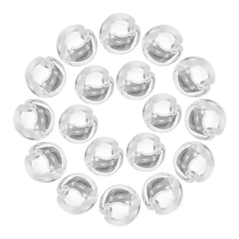 IMIKEYA Beaded Chain Stops 25pcs Clear Blind Shade Bead Chain Stops Crimp Stoppers Ball Chain Cord Connectors Replacement, 19Z1LA790458LZTB