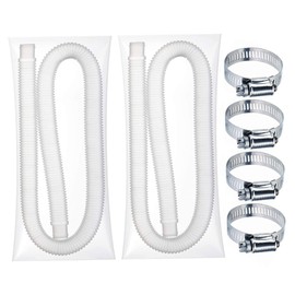 Swimming Pool Hose Diameter Pool Replacement Hose Long Swimming Pool Hose with Clamps 2Pcs 1.25 Inches 59 Inches-