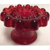 Mosser Drawer Pull Knob - Red Glass - Stainless Steel