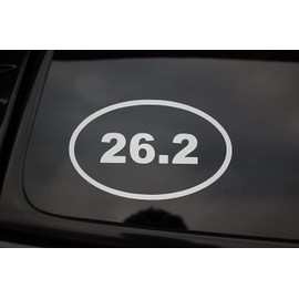 Five Star Graphics 26.2 Oval Sticker Vinyl Decal Choose Color & Size 3" Or 5" Marathon Jogging Running Run (V149) (3" X 2", Pink)