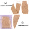 PACKOVE 2pcs Ramie Jute Exfoliating Bath Gloves for Deep Skin